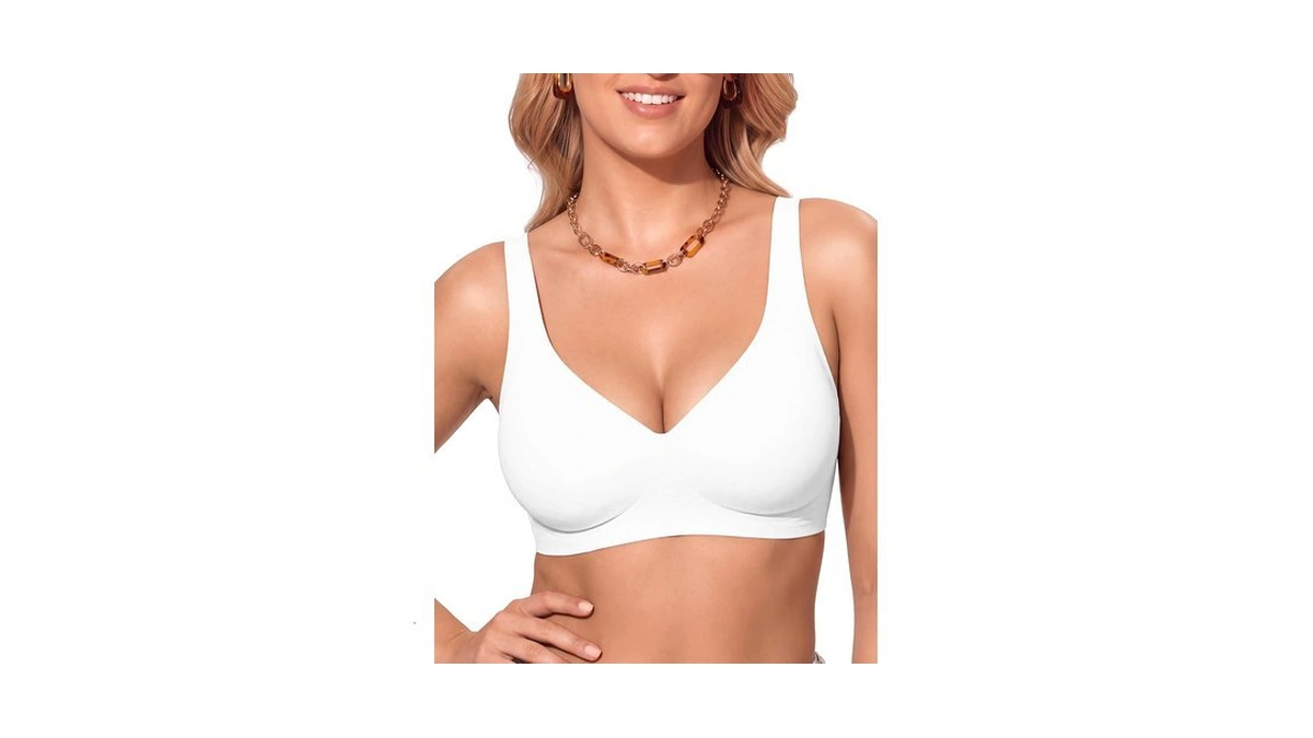 Cocomarts Jelly Bras For Women No Underwire Deep V Bra