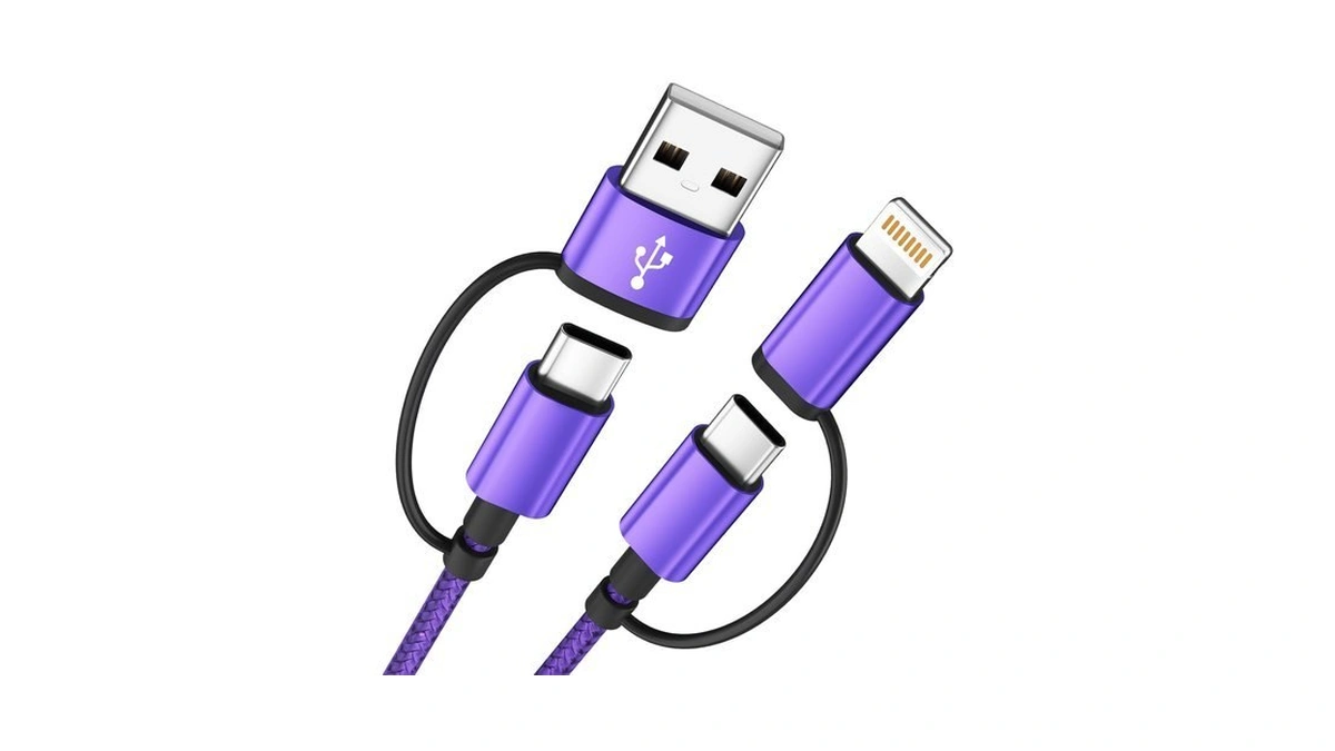 Aeroliteㅤ 2 Pack 4 In 1 Multi Charging Cable, 60w