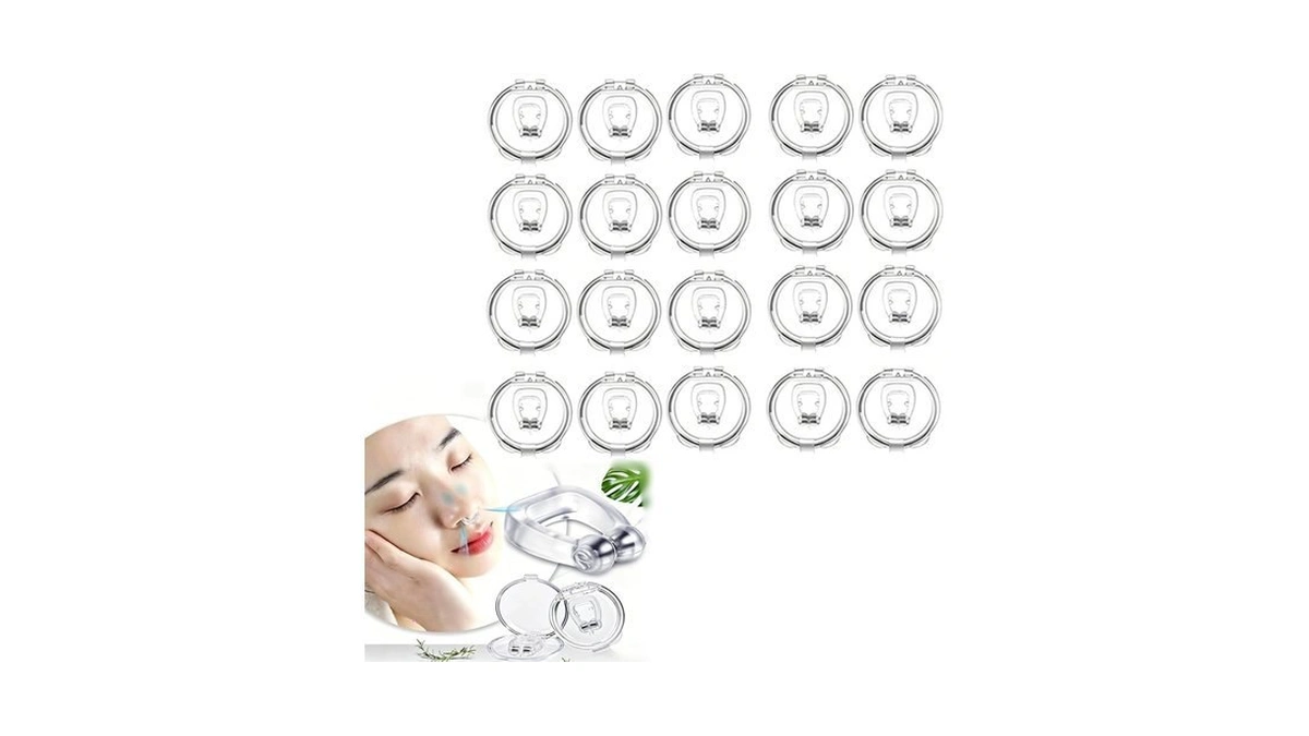 20 Pcs Magnetic Silicone Nasal Clips For Sleeping, Reusable Nose