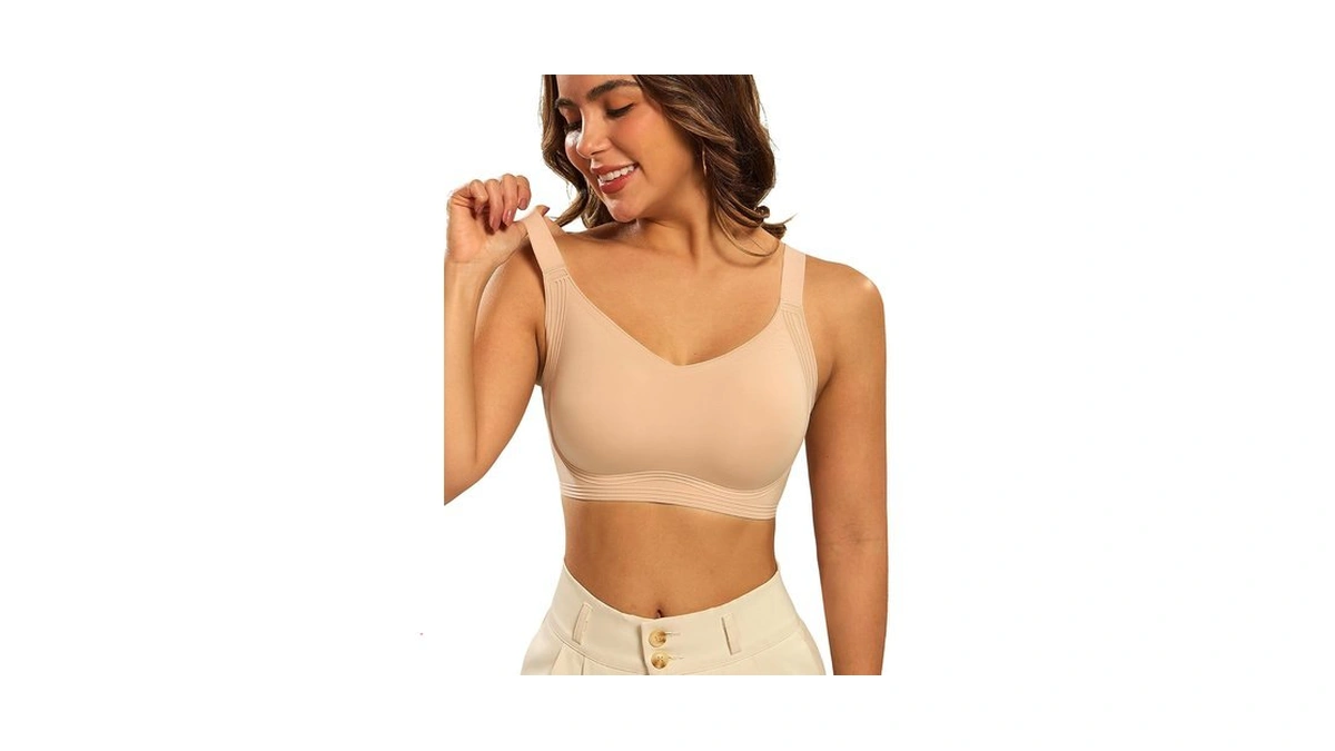 Skpncv Womens Seamless Jelly Push Up Wireless Bras Comfortable Sports