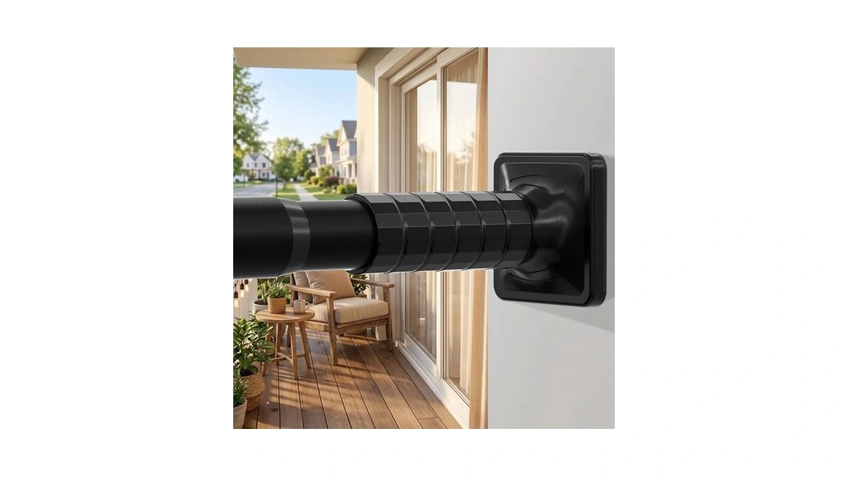 Zylqovisk Tension Curtain Rod No Drilling For Window, Adjustable 51-168in