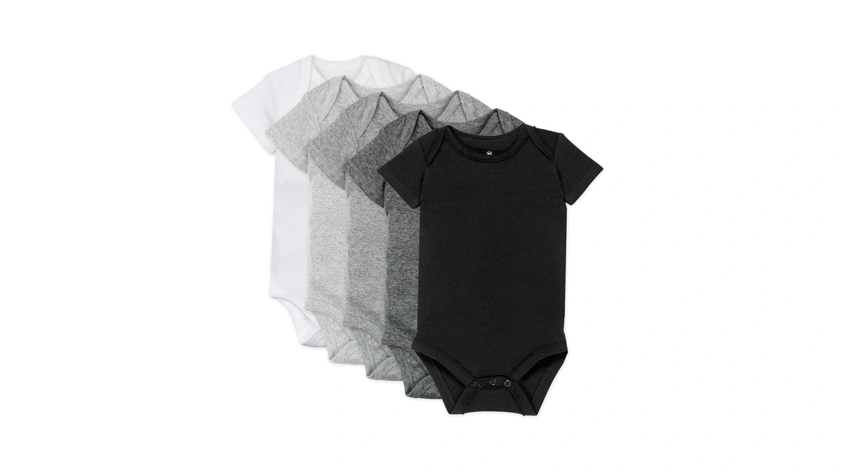 Honestbaby 5-pack Short Sleeve Bodysuits One-piece For Infant Baby Boys,