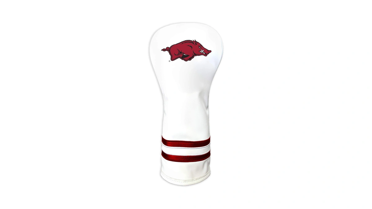 Team Golf Ncaa Arkansas Razorbacks White Vintage Fairway Head Cover