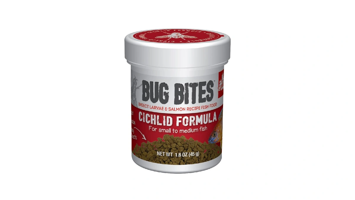 Fluval Bug Bites Cichlid Fish Food, 1.59 Oz