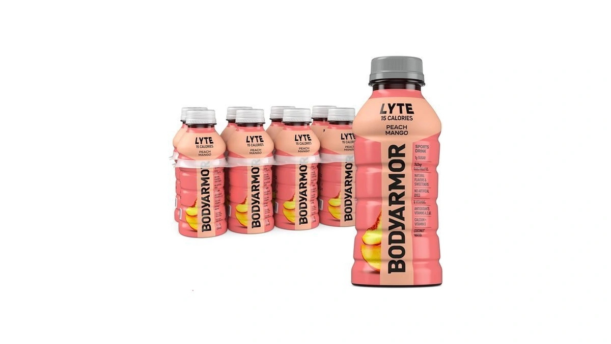 Bodyarmor Lyte Sports Drink, Peach Mango Electrolyte Drink, 12 Oz
