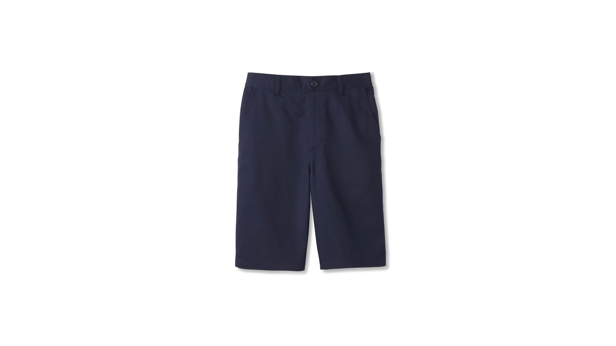 French Toast Boys' Pull-on Twill Chino Shorts, Navy, 18