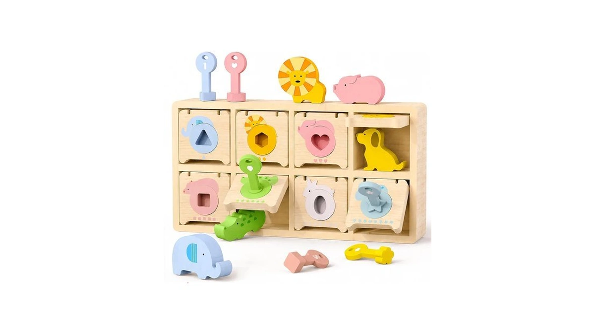 Montessori Toys For 2 Year Old|wood Lock And Key Toddler