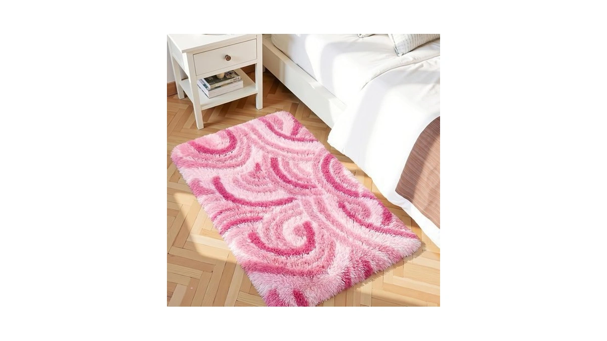 Hiiarug Soft Runner Rugs For Bedroom Living Room,2x3 Feet Pink