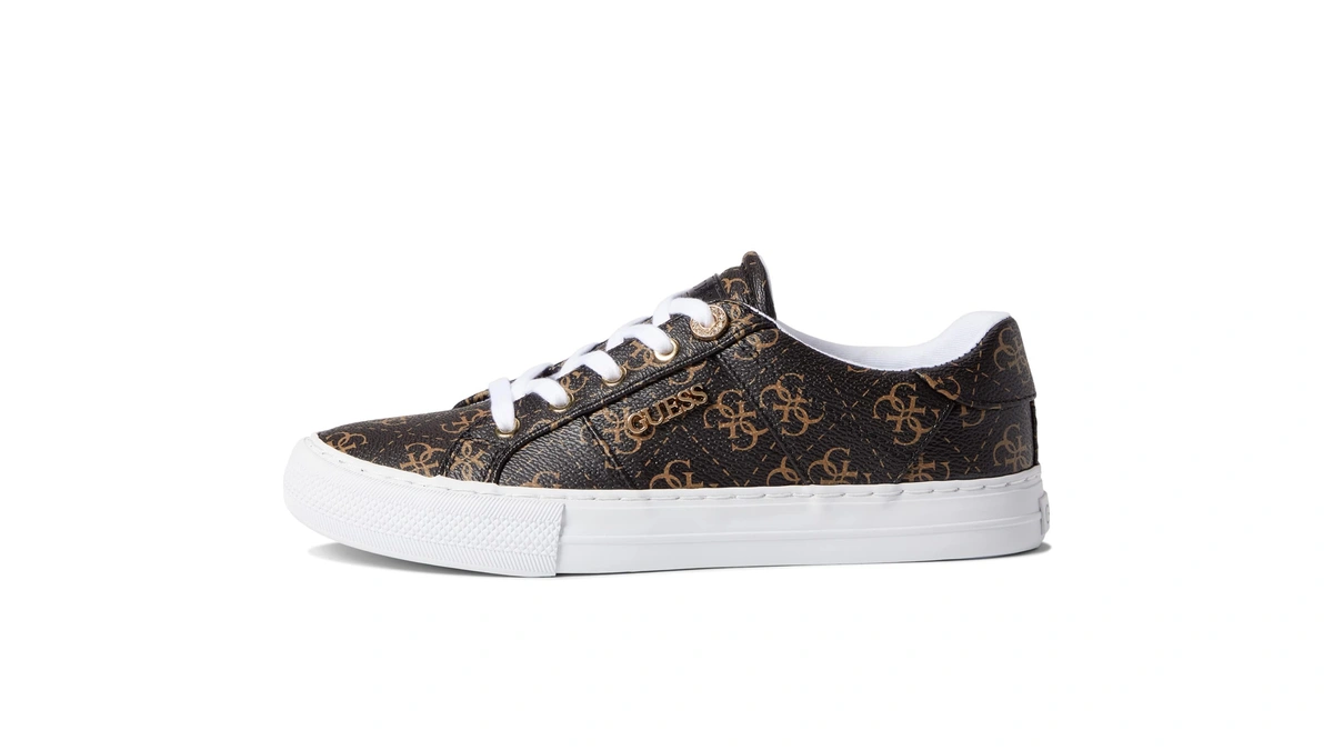 Guess Women's Loven3 Sneaker, Brown Multi 908, 9.5