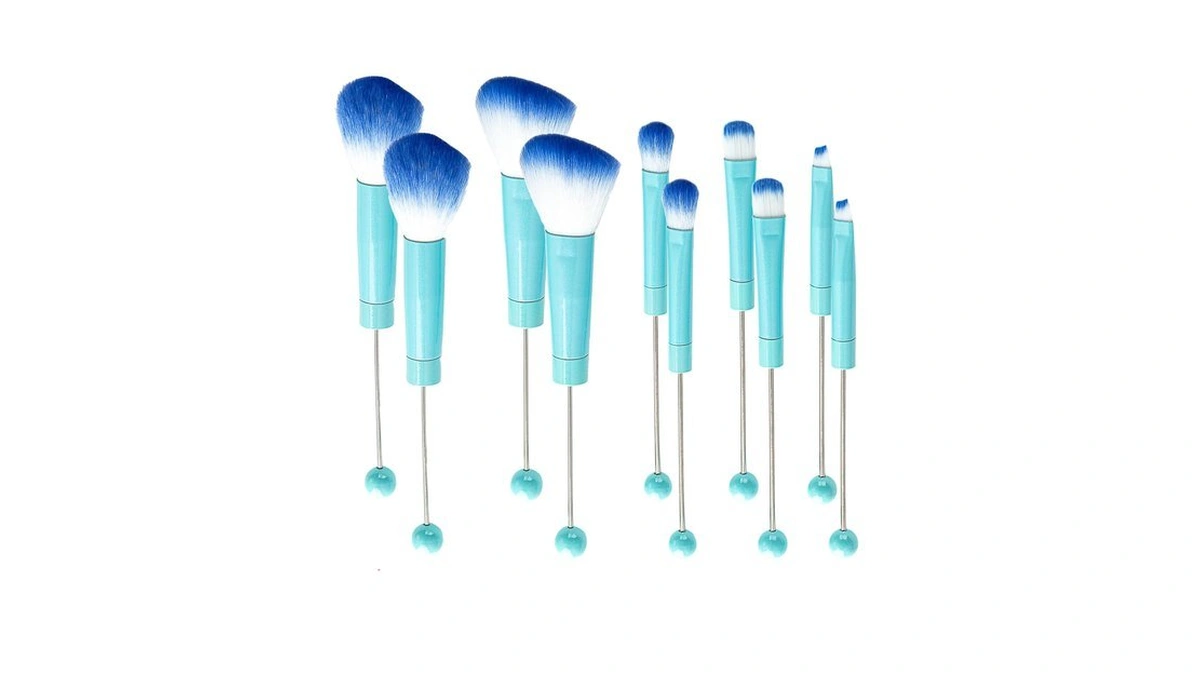 10pieces Beadable Makeup Brushes Diy Makeup Comestic Brushes Beaded Brushes
