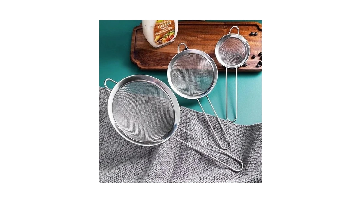 3pcs Stainless Steel Fine Mesh Strainer - Premium Fine Mesh,