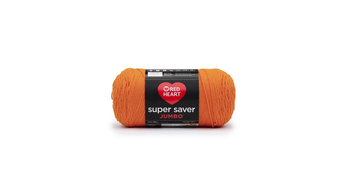 Red Heart Super Saver Jumbo Yarn, Pumpkin