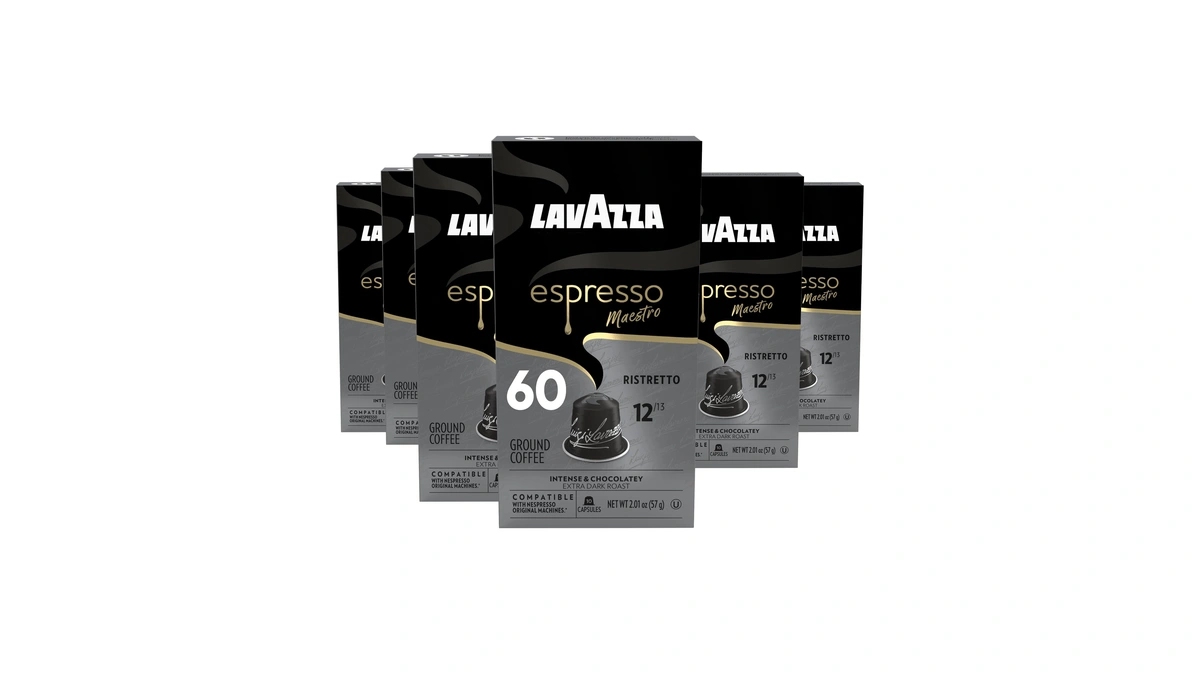 Lavazza Espresso Maestro Ristretto Aluminum Capsules Compatible With Nespresso* Original