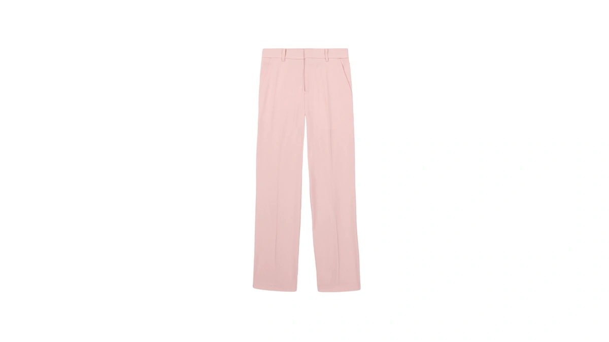 Izod Boys' Bi-stretch Flat Front Dress Pant, Light Pink Performance,
