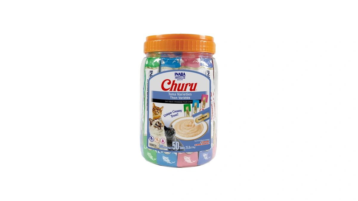 Inaba Churu Cat Treats, Lickable, Squeezable Creamy Purée Cat Treat