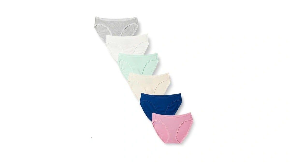 Amazon Essentials Women's Cotton Bikini Underwear, Pack Of 10, Multicolor,