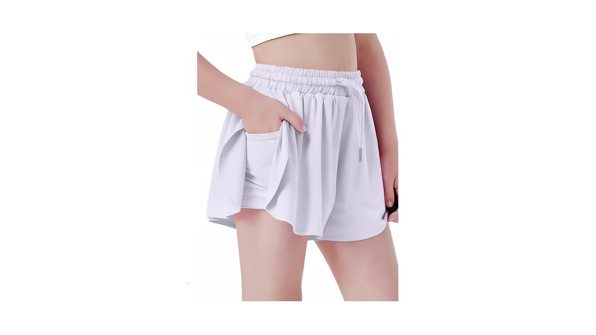 Butterfly Shorts Girls 2 In 1 Flowy Shorts With Pocket