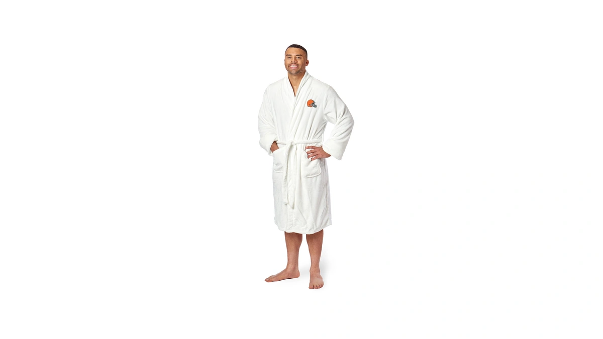 Northwest Nfl Cleveland Browns Adult Unisex Silk Touch Bathrobe, Large/x-large,