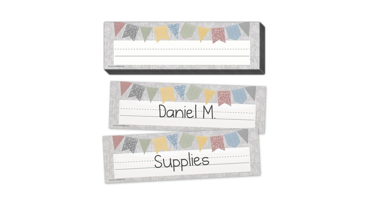 Teacher Created Resources Classroom Cottage Flat Name Plates (tcr7191)