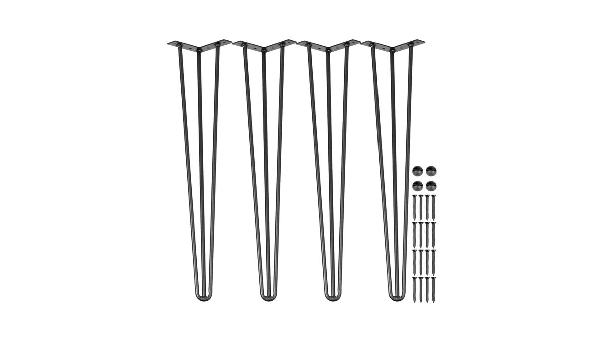 Vevor Hairpin Table Legs 24" Black Set Of 4 Desk