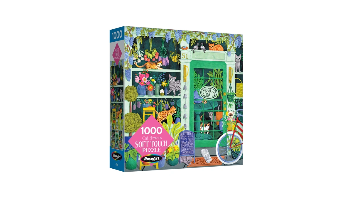 Roseart - Soft Touch - Cat Flowers - 1000 Piece