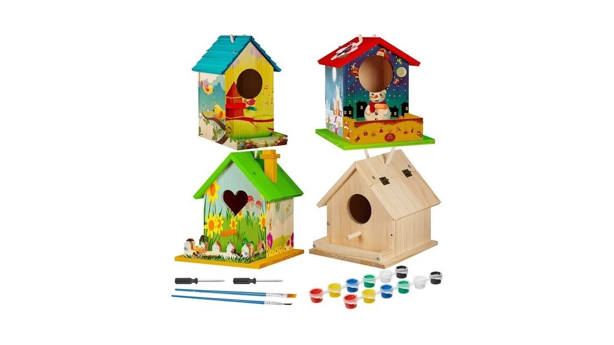 Juexica 4 Pack Diy Birdhouse Kits For Kids 8+ Build