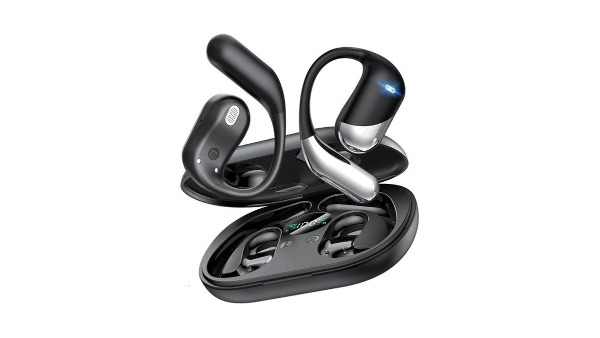 Ultra Open Ear Earbuds, Over Ear Bluetooth Bone Conduction Headphones