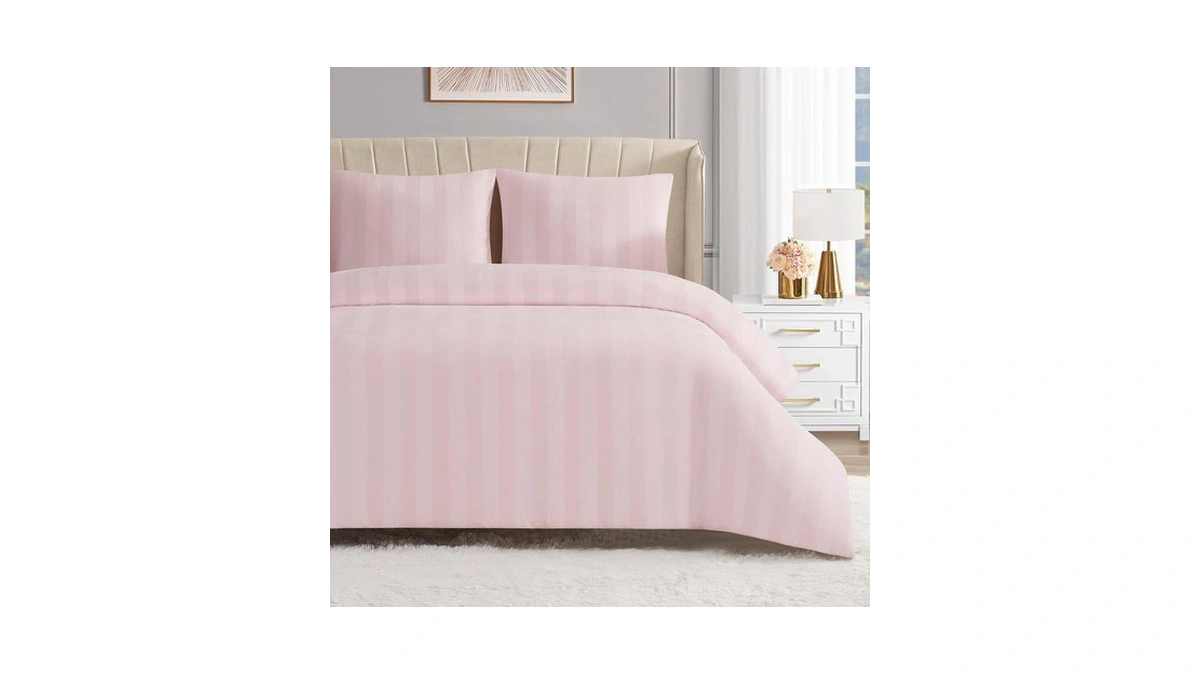 Juicy Couture Jenny Velour Striped Jacquard King Size Duvet Cover