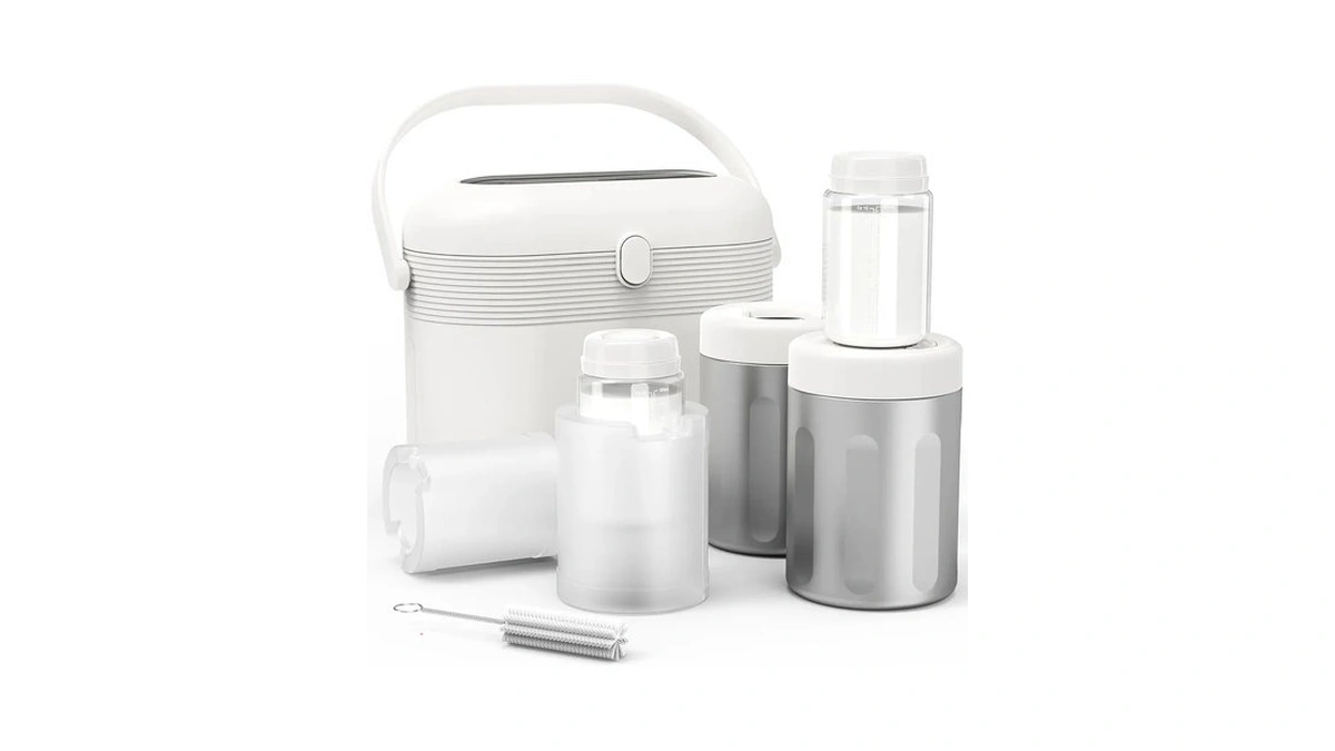 Nesvecit Portable Breast Milk Cooler, 24h Chill Medical-grade, 20oz, Beige