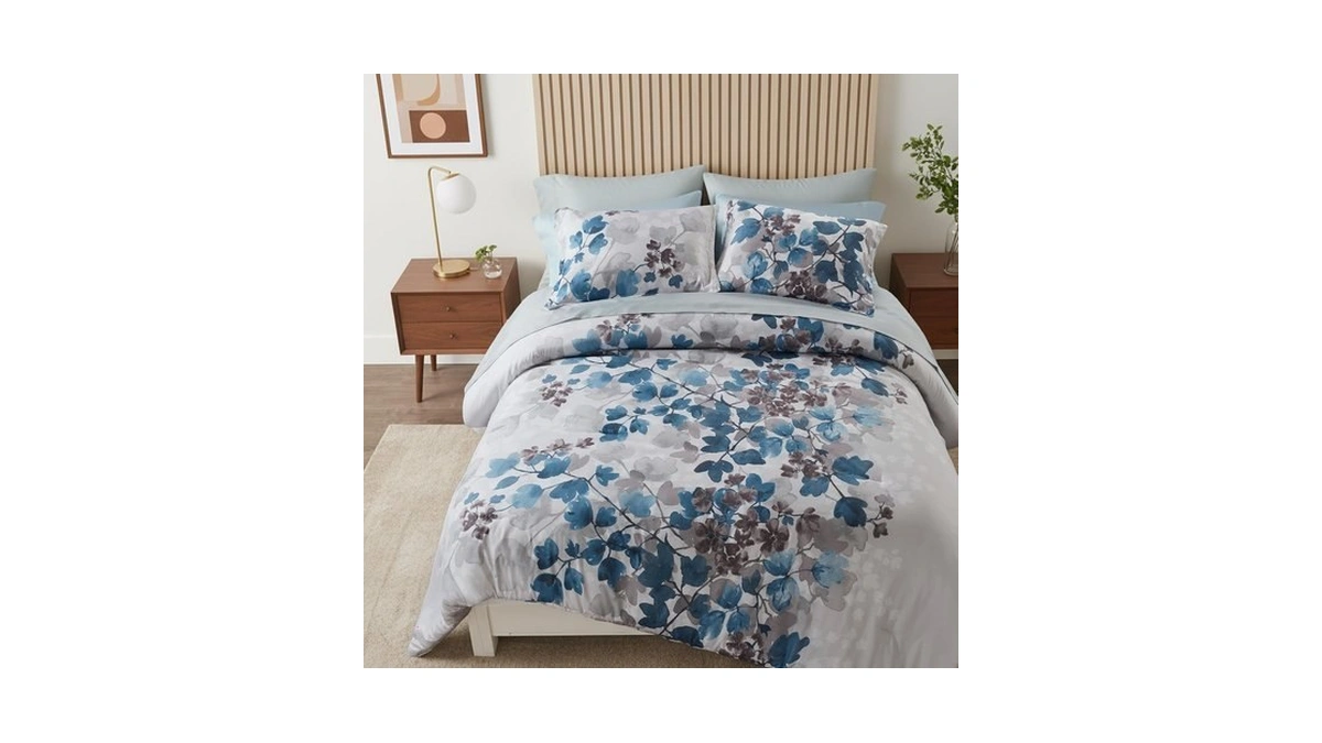 Regency Heights Full Comforter Set Blue Bed Set, 9 Pieces