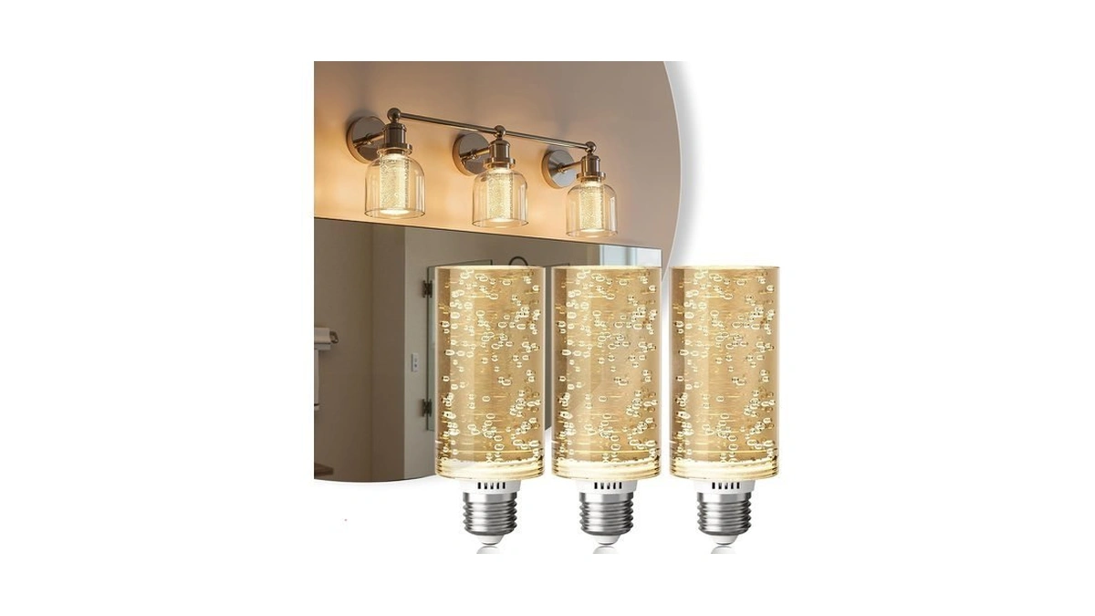 Jandcase Led Bulb, 5w, 3000k, 500lm Dimmable E26 Acrylic Bubble