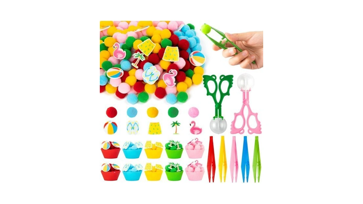 Ezdhuawuse Fall Sensory Bin Fillers, 268pcs Hawaii Beach Fine Motor