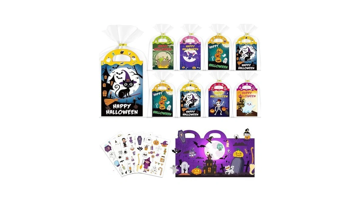 Irugosa Hapfyer 24 Reusable Sticker Book For Kids Halloween Party