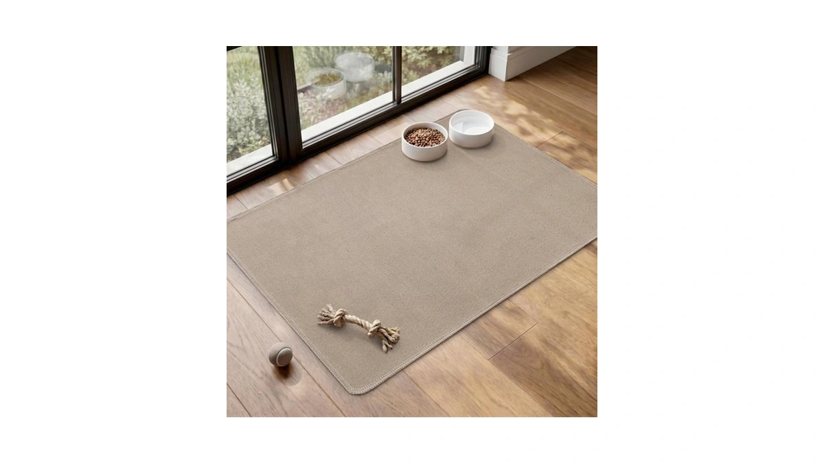 Montvoo Pet Feeding Mat, Absorbent Dog Food Mat, Quick Dry