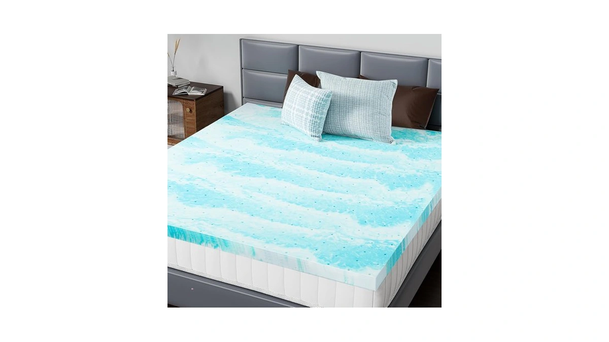 Dumos Memory Foam Mattress Topper Queen, 2 Inch Thick Gel