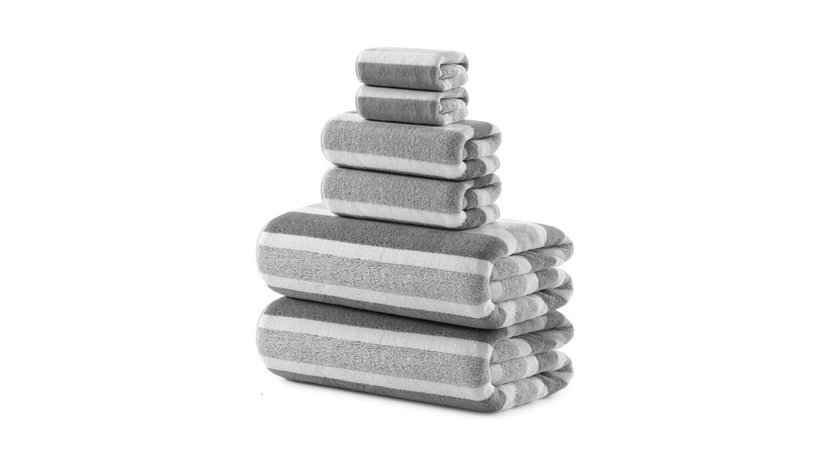 Redkiss 6-piece Microfiber Bath Towel Set, Ultra Soft, Highly Absorbent