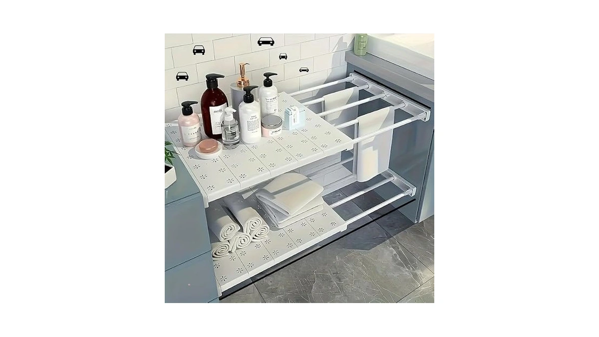 Closet Tension Shelf & Tension Rod Shelves, Adjustable Tension Shelf