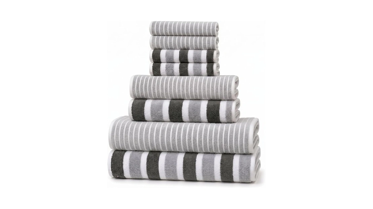Lunoku 8 Piece Towel Set, 2 Xl Bath (31.5*63 In)