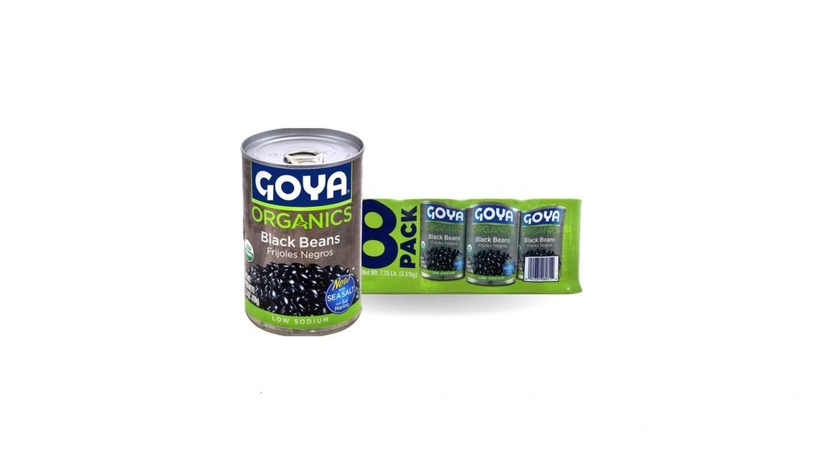 Goya Organic Black Beans, Low Sodium With Sea Salt, 15.5