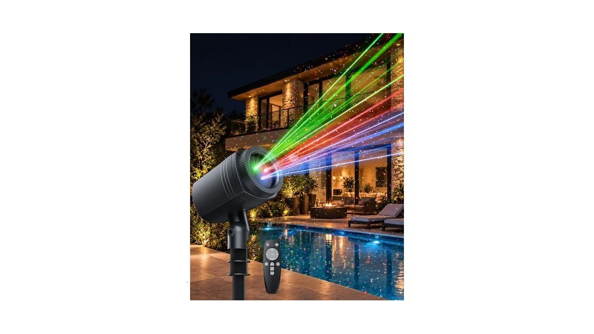 Enjoyedled Christmas Projector Lights Outdoor Rgb Laser For Home Garden