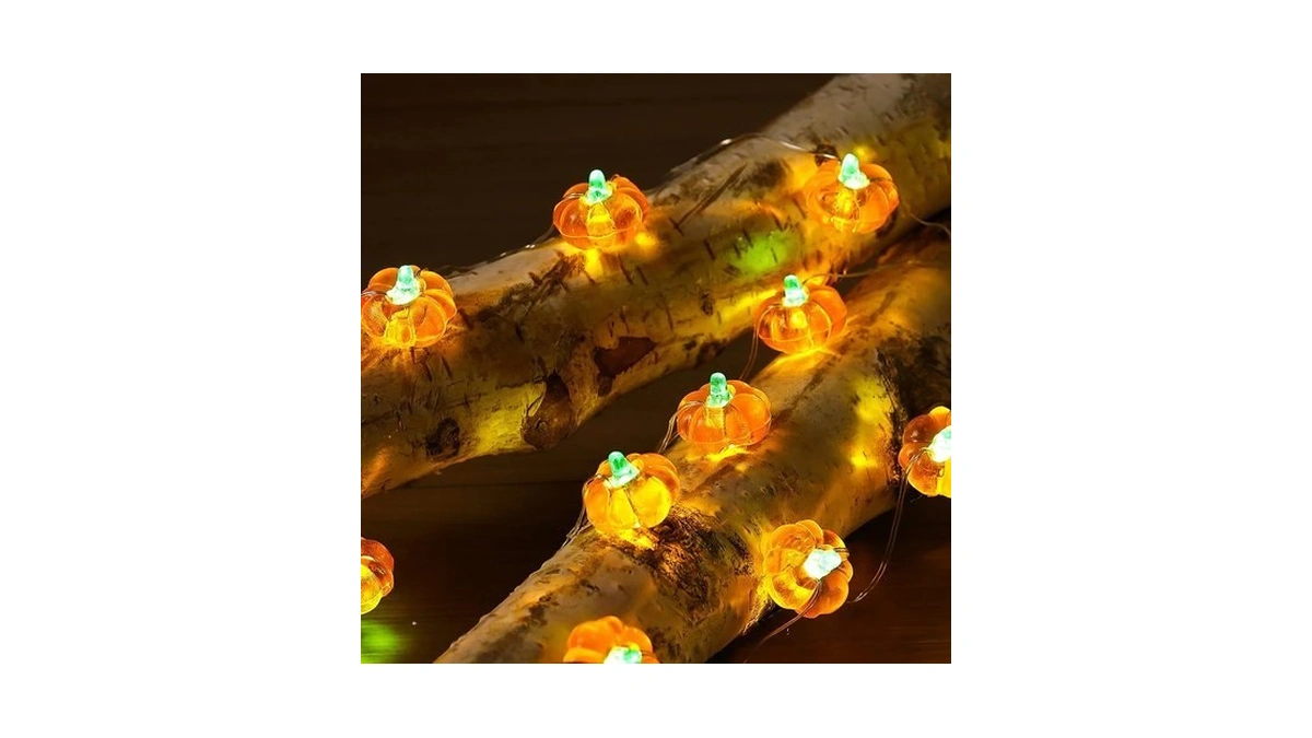 Amazon : Yoitomehy Pumpkin String Lights 10ft 30