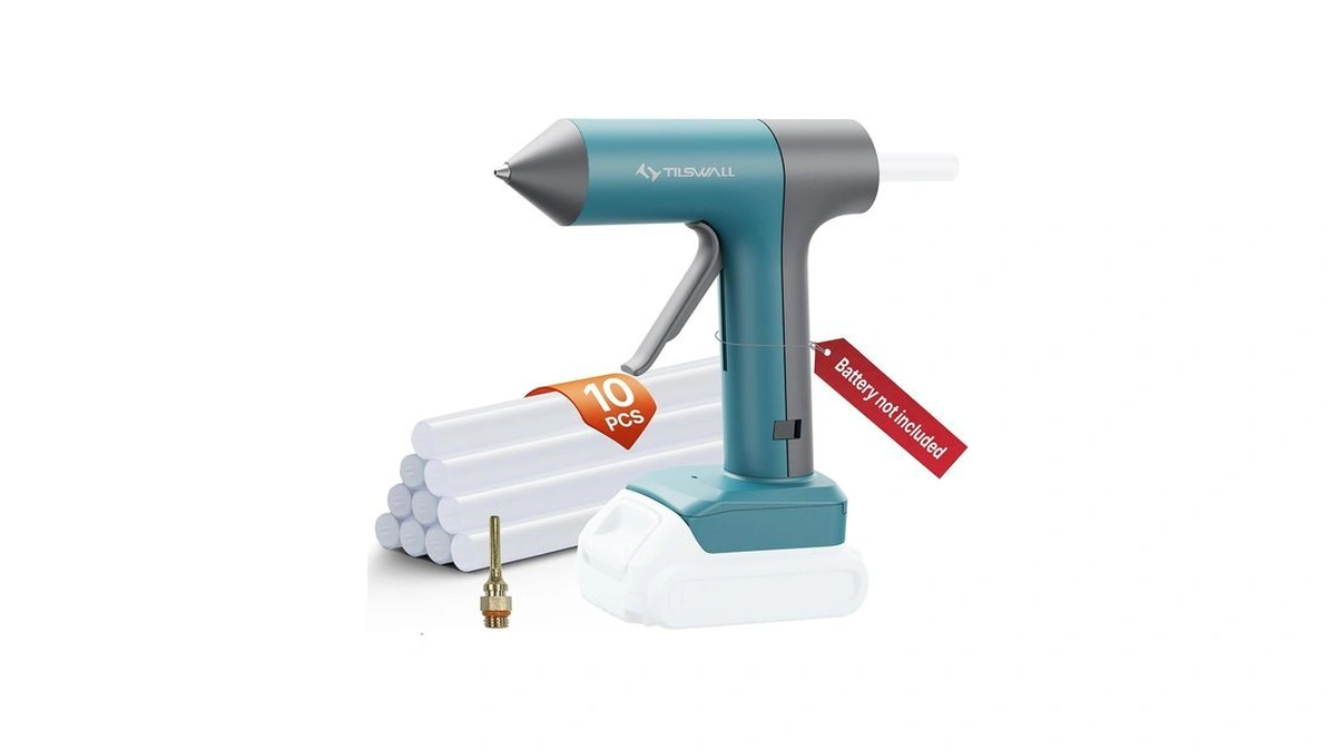 Tilswall 100w Cordless Hot Glue Gun For Dew 18v/20v Battery