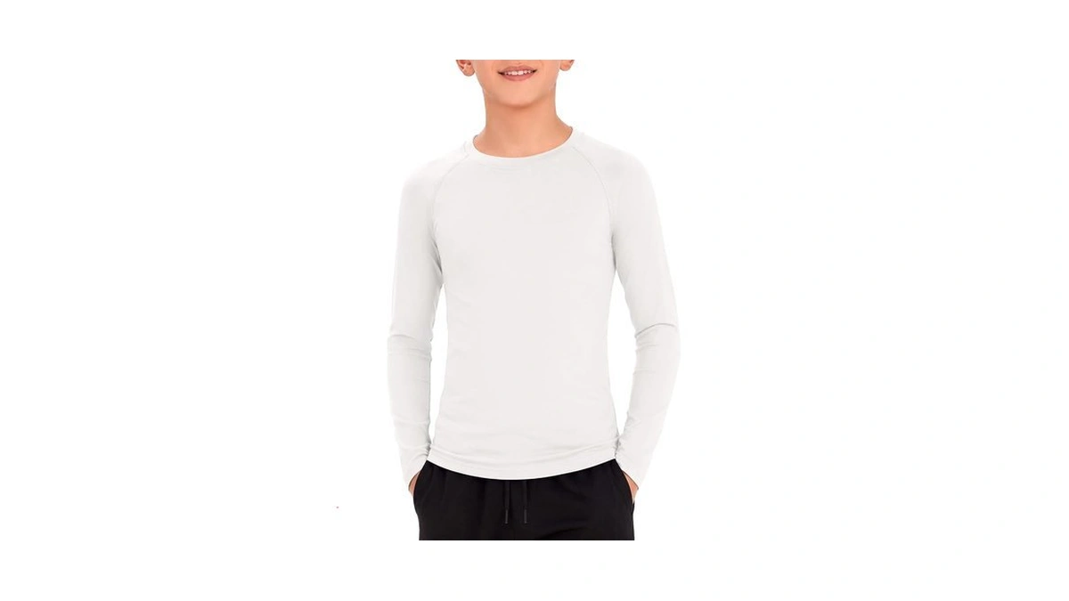 Haloumoning Boys Compression Shirt Long Sleeve Athletic Undershirt 5-14y