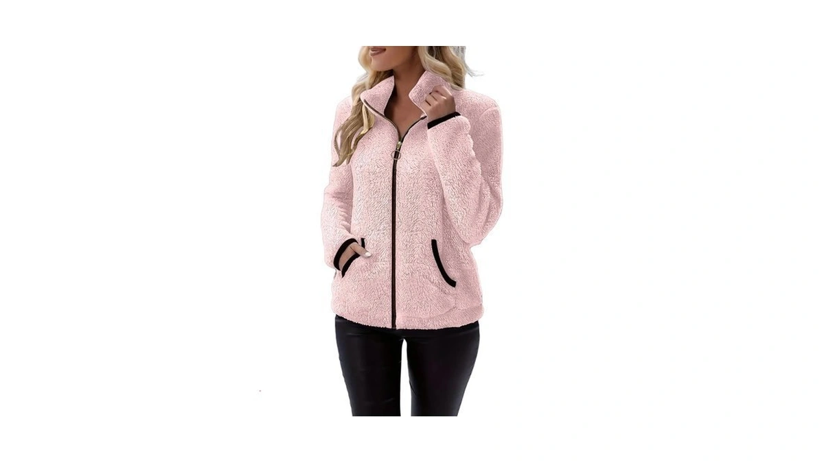 Ilzjaua Full Zip Fleece Jacket Women Sherpa Jacket Women Plush
