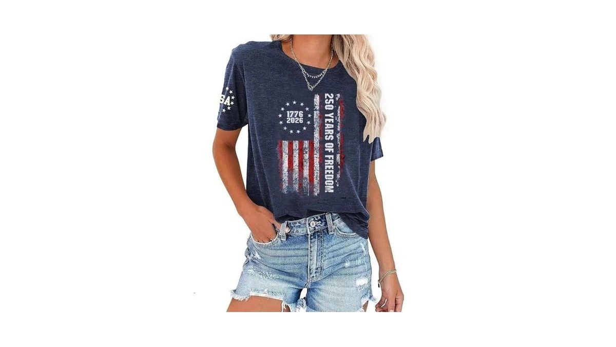Etyonfy Womens 4th Of July Shirt Usa Flag Graphic Tee