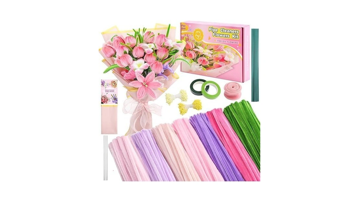 Pipe Cleaners Craft Flowers Kit 791 Pcs, 400 Pcs 7