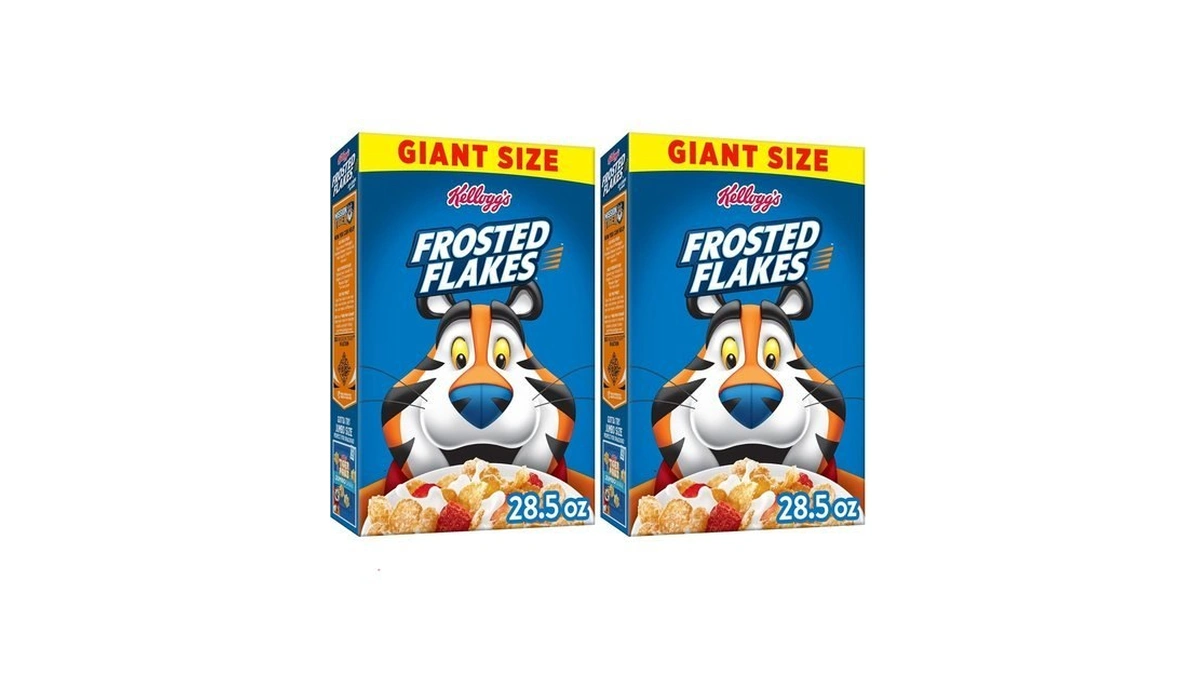 Kellogg's Frosted Flakes Breakfast Cereal, Fat Free, Giant Size, 28.5