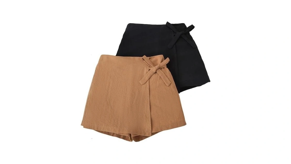 Twosya Girls 2 Pack Wrap Skort Shorts For Kids Casual