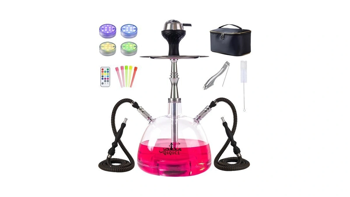 Qiqici Modern 2 Hose Acrylic Bubble Hookah – Complete Shisha