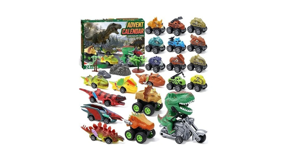 Dinosaur Cars Advent Calendar 2026 For Boys Kids